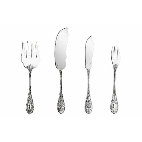 Набор столовых приборов для рыбы Odiot Компьень на 6 персон 14 предмета, серебро 925