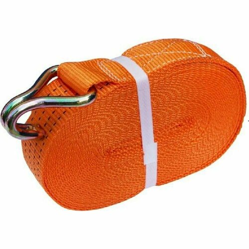 Траст Ремень стяжной 50 мм длинная часть с крюком (оранжевый), 5000 мм 4687202684618