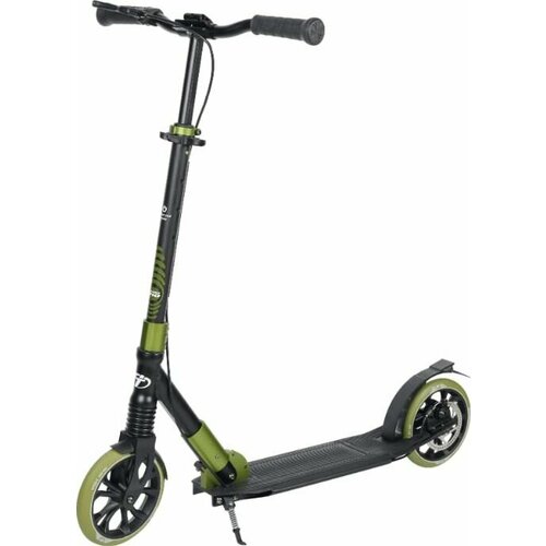 фото Самокат складной sport 210 2021 200 мм abec 9 до 50 кг тормоз-крыло + дисковый механический tech team 137036 зелёный techteam