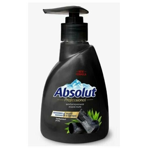 Absolut Жидкое Мыло 250г Professional Бамбуковый Уголь,