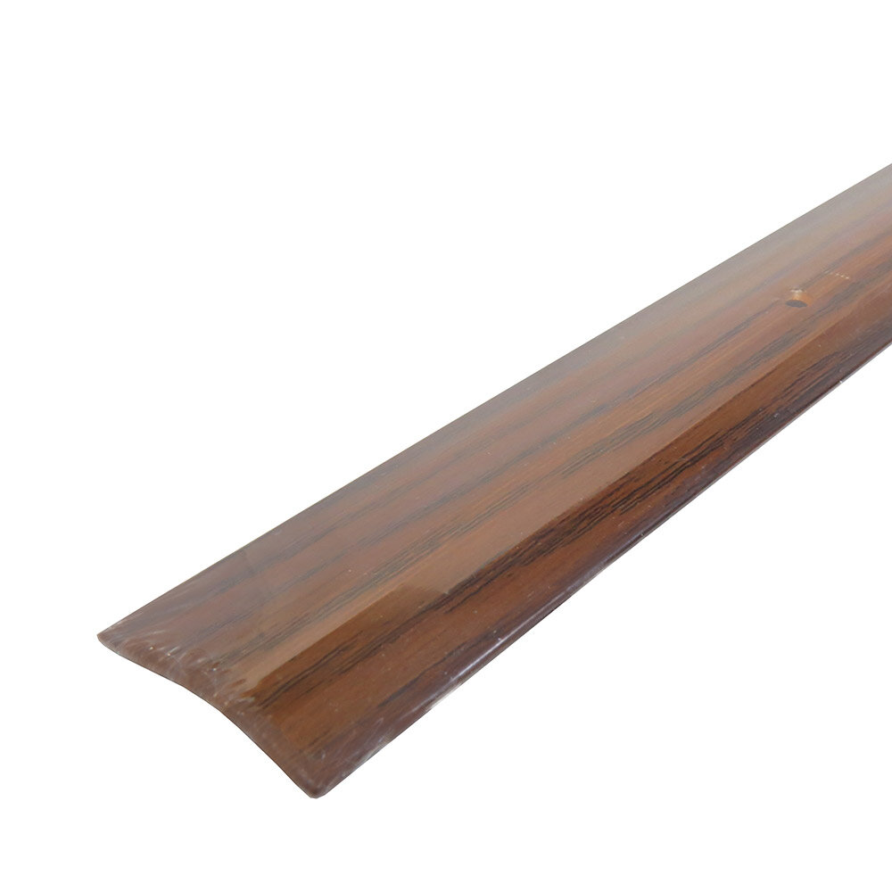 Порог алюминиевый разноуровневый кант 40х1800 мм дуб темный перепад 15 мм