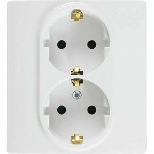 Розетка двойная ETIKA белая ETIKA 7455609 1757₽