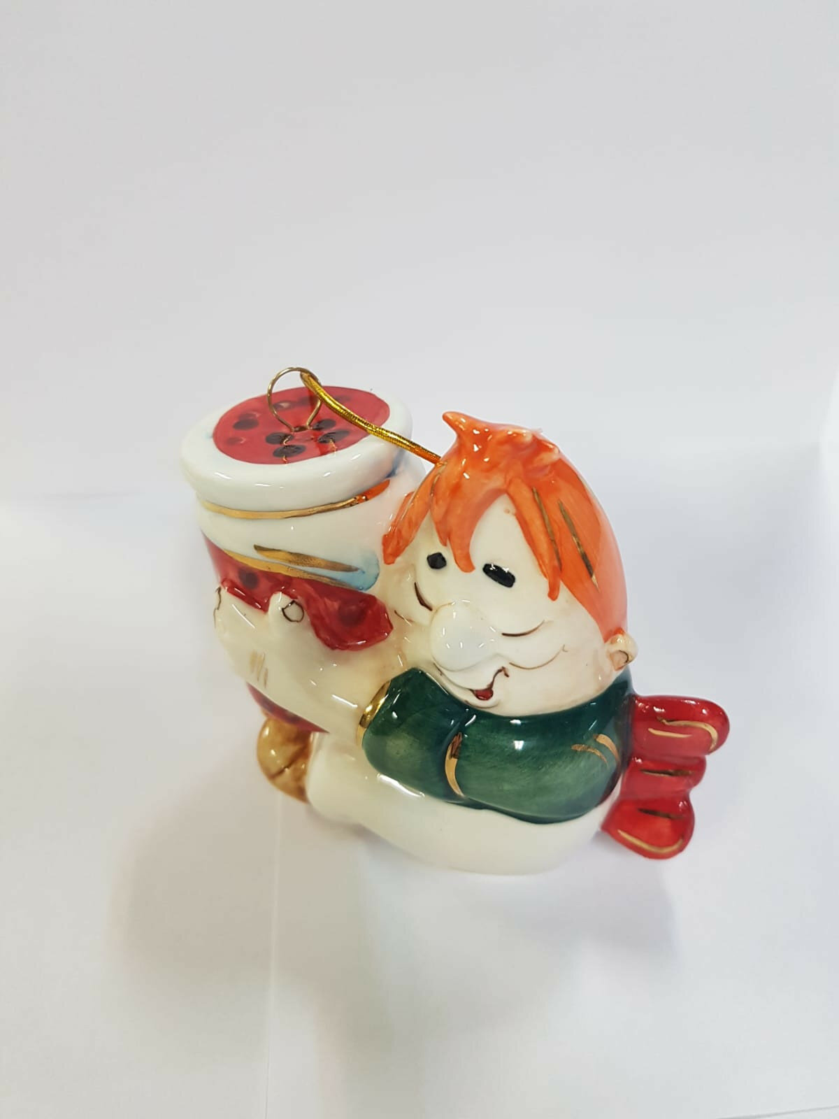 Игрушка на елку Карлсон, фарфор