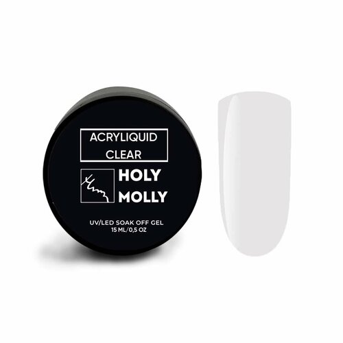 Жидкий акригель Holy Molly Acryliquid Clear 15 мл шайба