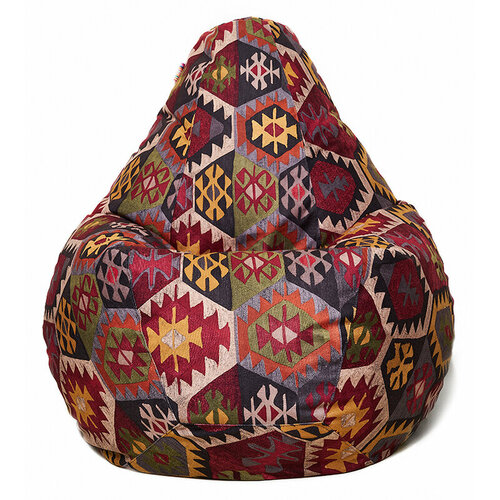 Пуф Кресло груша XL Велюр с принтом Mexico 02