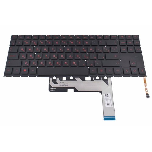 Клавиатура для HP Omen 15-ek0052ur ноутбука с красной подсветкой