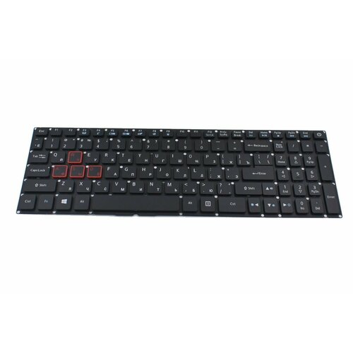 клавиатура для ноутбука acer predator helios 300 ph315 52 черная с цветной подсветкой Клавиатура для Acer Predator Helios 300 PH315-51 ноутбука с подсветкой