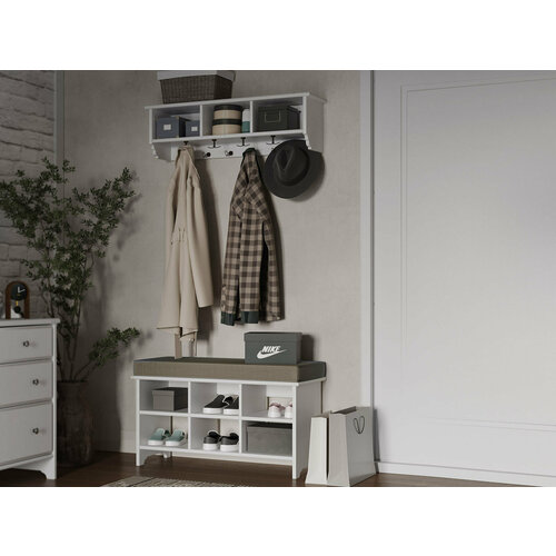 Прихожая Шведский стандарт Вествик Массив сосны Белый