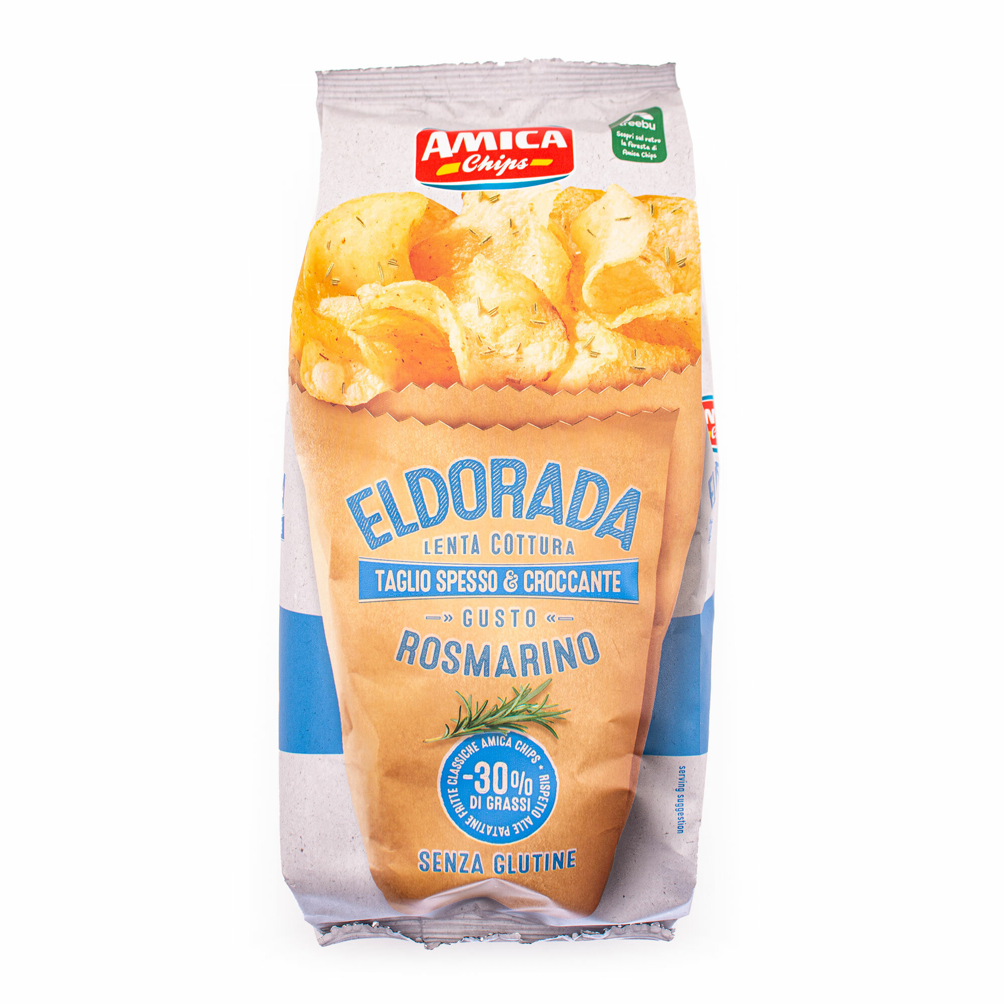 Чипсы картофельные со вкусом розмарина с пониженным содержанием жира (-30%) ELDORADA, AMICA CHIPS, 0,13 кг