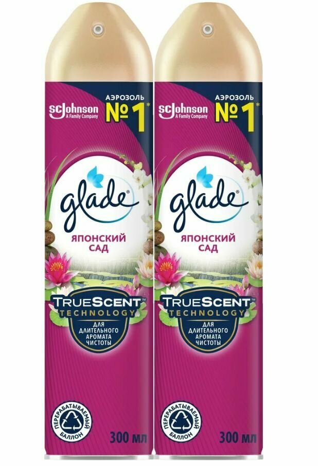 Glade Освежитель воздуха Японский сад, 300 мл, 2 шт