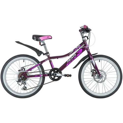 фото Подростковый велосипед novatrack alice disc 20" (2021) 20 фиолетовый