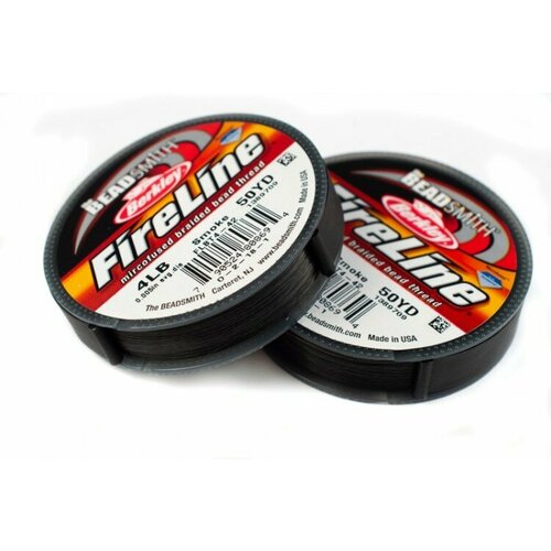 Нить FireLine 4LB, цвет smoke grey, толщина 0,005 (0,12мм), длина 50YD, 1024-003, 1 катушка