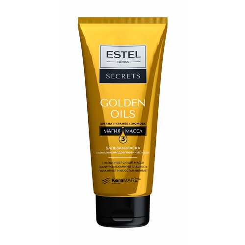 ESTEL Бальзам-маска c комплексом драгоценных масел для волос Golden Oils Estel Secrets, 200 мл