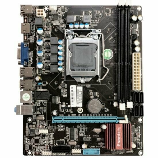 Мат. плата ESONIC H55KEL i5-750, 1xPCI-Ex16, 1xPCI-Ex1, 2xDDR3, HDMI/VGA, USB2.0, mATX, RTL