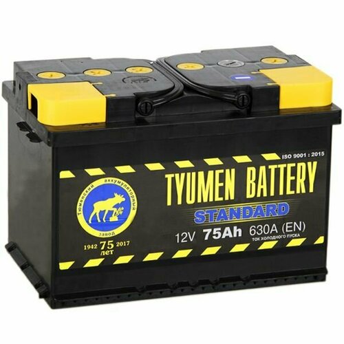 Аккумулятор Тюмень TYUMEN BATTERY STANDARD 75 Ач обратная полярность 6СТ-75