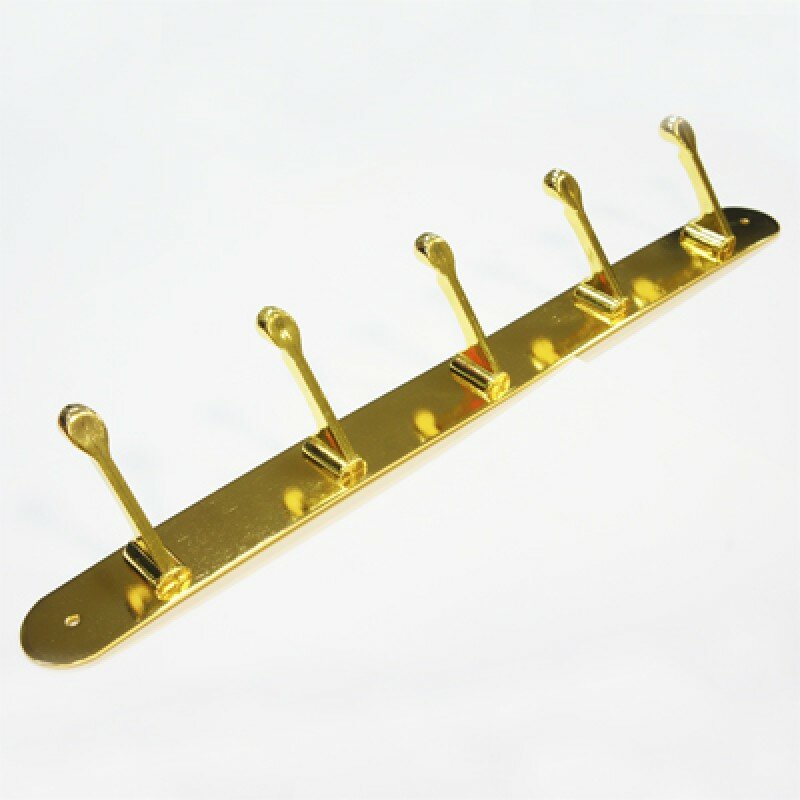 Вешалка на планке ( 5-ти местная) золото