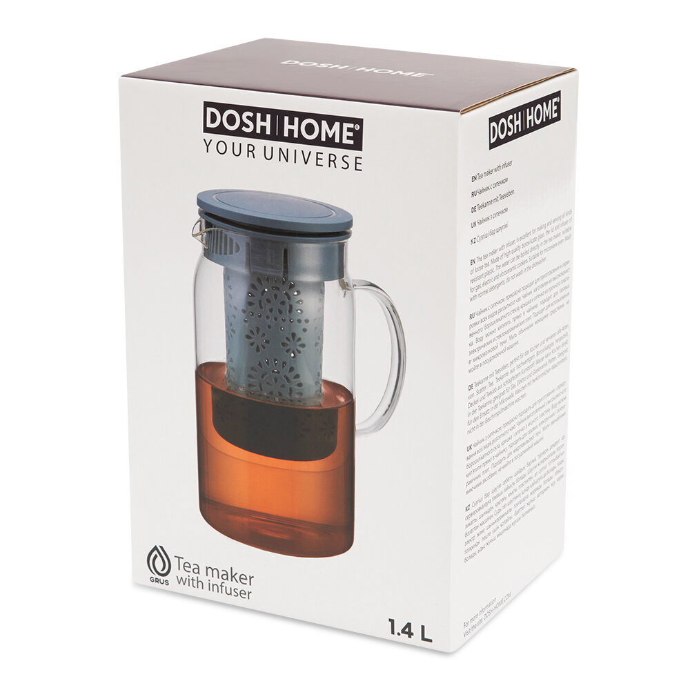 Чайник DOSH|HOME GRUS, 1.4л, с ситечком, синий
