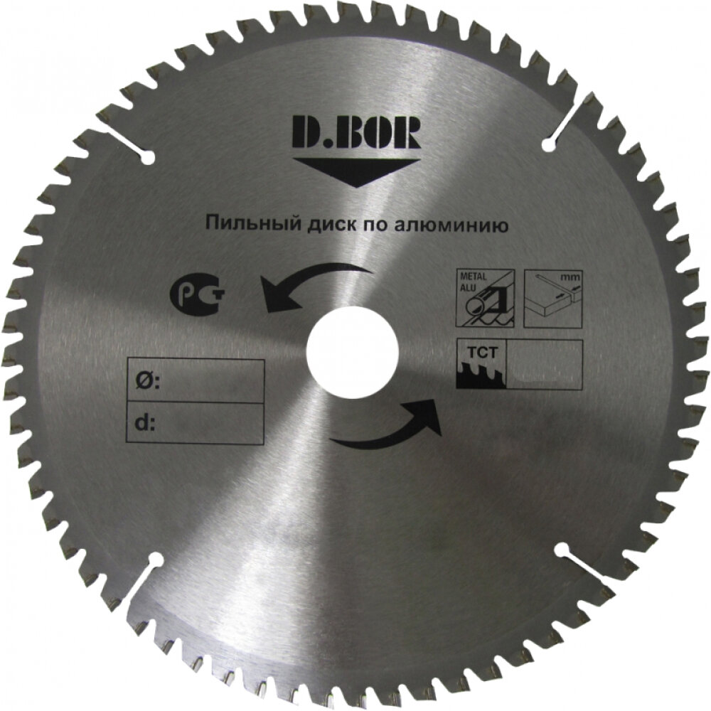 Диск пильный по алюминию (250х30 мм; Z80) D.BOR 9K-412508005D