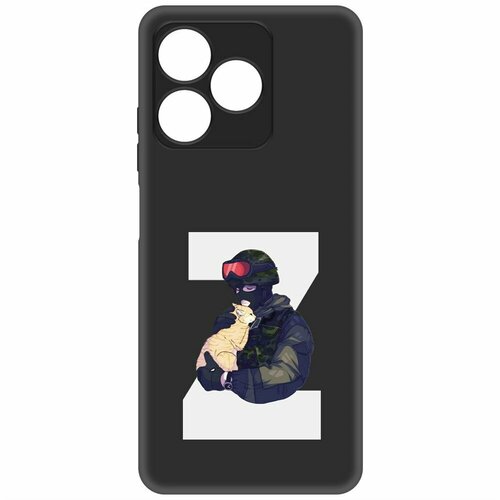 Чехол-накладка Krutoff Soft Case Za Мир для Realme C51 черный чехол накладка krutoff soft case цветок для realme c51 черный