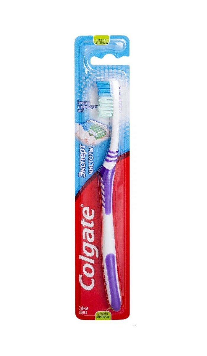 Зубная щетка Colgate Эксперт чистоты, средняя, фиолетовый - фото №13