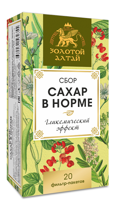 Сбор Золотой Алтай Сахар в норме 1 5 г x20