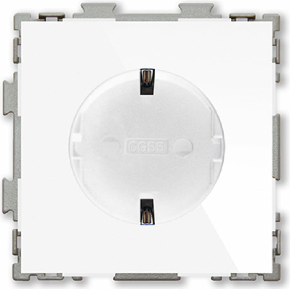 фото Розетка электрическая с заземлением 16А бежевая CGSS Практика PL-W160A-BGG