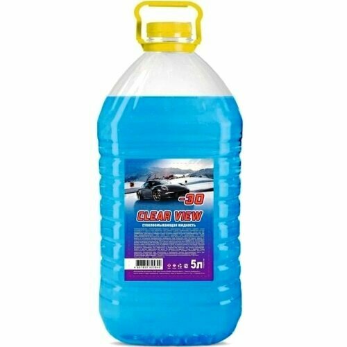 Жидкость стеклоомывателя Clear View зимняя незамерзающая до -30C, 5 литров, упаковка 4 шт.