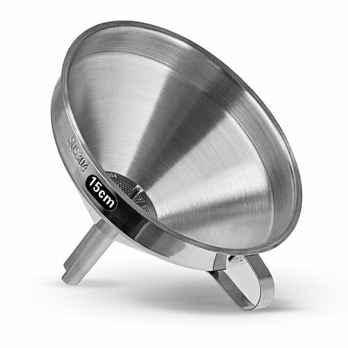 Воронка из нержавеющей стали с съемным фильтром, 15 см