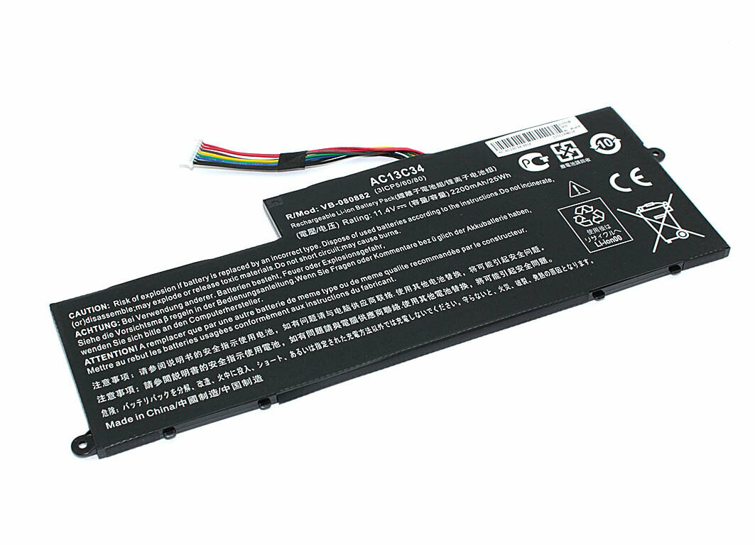 Аккумулятор для ноутбука Acer Aspire E3-112 (AC13C34) 11.4V 2200mAh