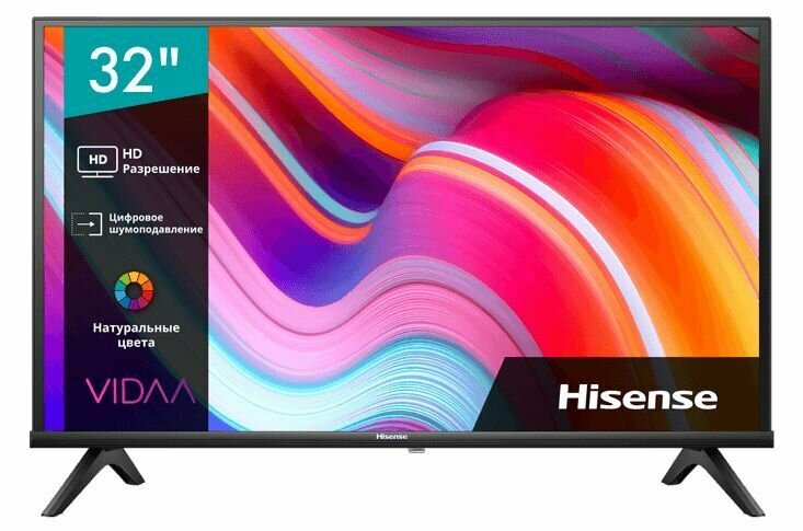 Телевизор HISENSE 32" 32A4K HD 1366x768, черный