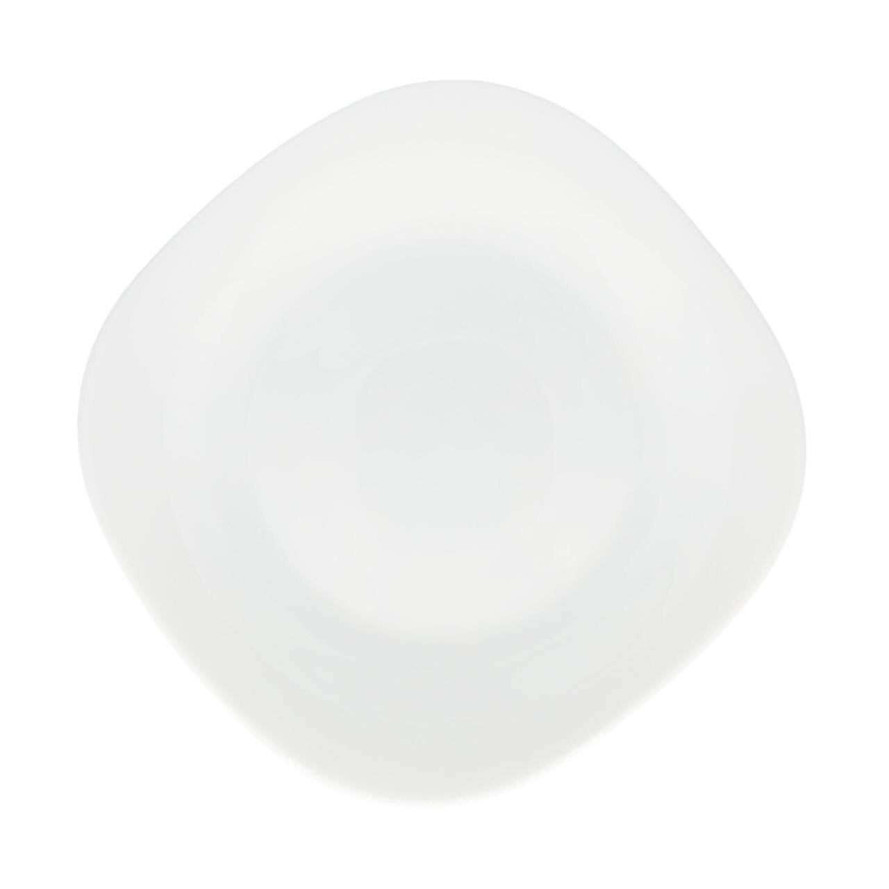 Тарелка обеденная Каре, 27 см, белая, стекло