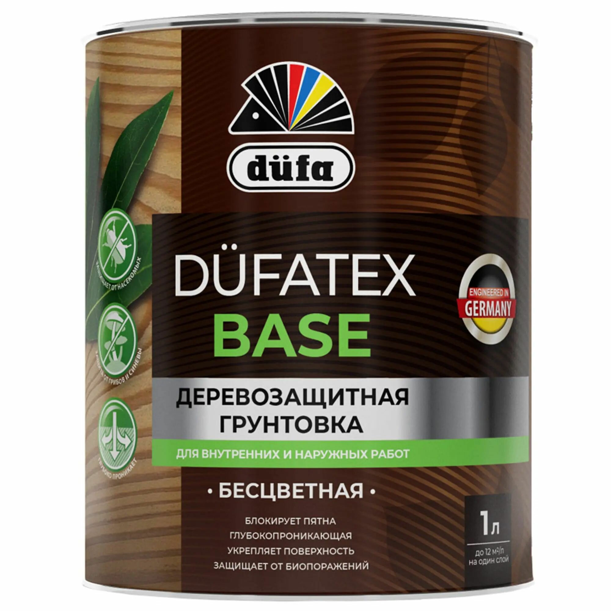 фото Грунтовка для древесины Dufa Tex Base 1 л