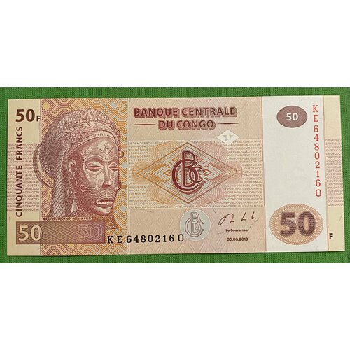 Банкнота Конго 50 франков 2013 год UNC