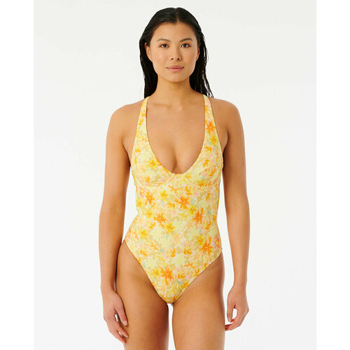 фото Купальник rip curl купальник слитный; ж; summer rain good one piece; цвет 0035 straw; размер xs-xl, размер xs, бежевый