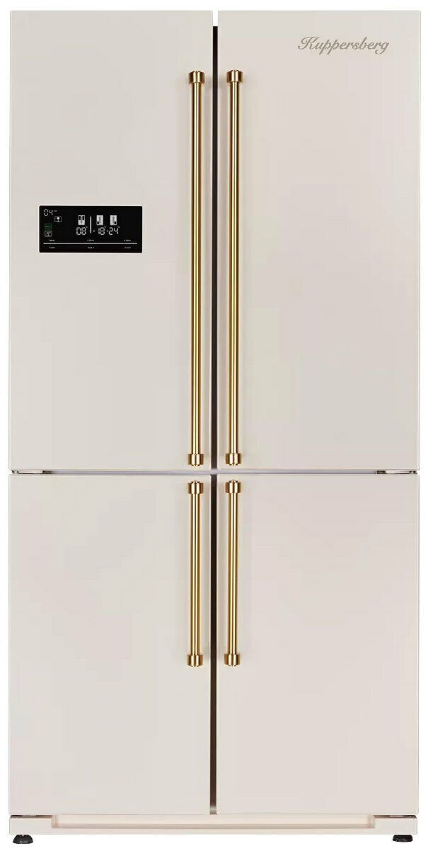 Холодильник Side by Side Kuppersberg NMFV 18591 C, кремовый/фурнитура бронз