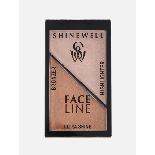 SHINEWELL Моделирующий набор Face Line, тон 03 beauty fox набор born to sparkle бронзер хайлайтер и бьюти блендер тон 2