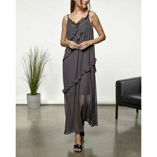 фото Платье only, размер l, черный, серый