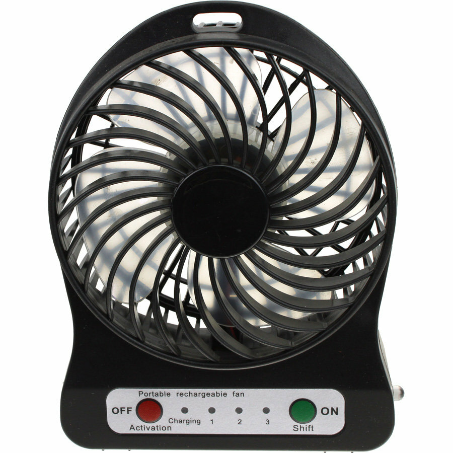 фото Вентилятор на аккумуляторе 18650 (в комплекте ACC/шнур питания), черный