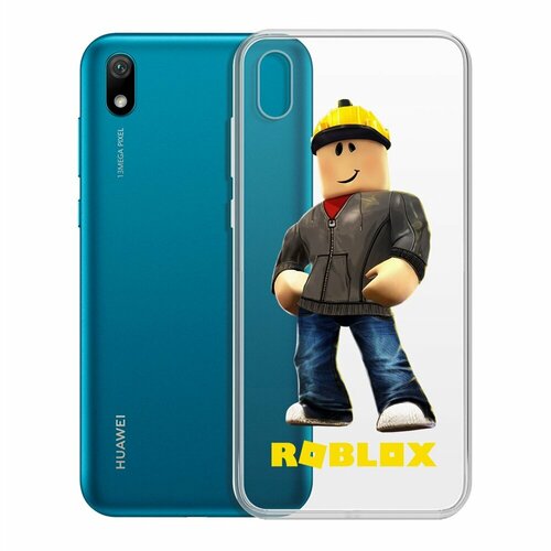 Чехол-накладка Krutoff Clear Case Roblox-Строитель для Huawei Y5 (2019)/Honor 8S/8S Prime чехол накладка krutoff soft case roblox рэдклифф для huawei y5 2019 honor 8s 8s prime черный