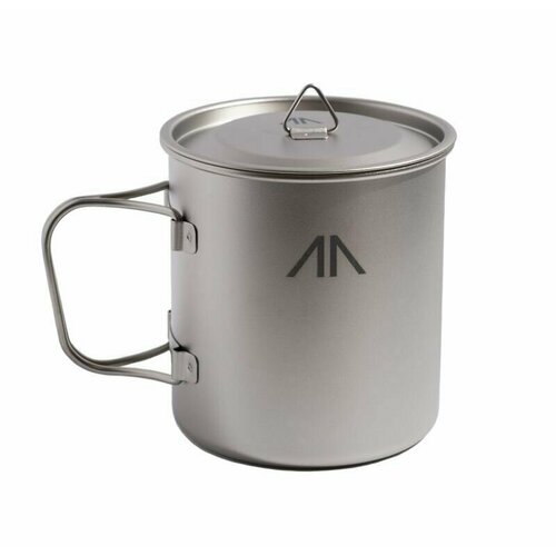 сверхлегкая титановая двустенная термокружка goraa double wall titanium mug with lid с крышкой в комплекте GORAA Кружка титановая с крышкой, 600 мл серый