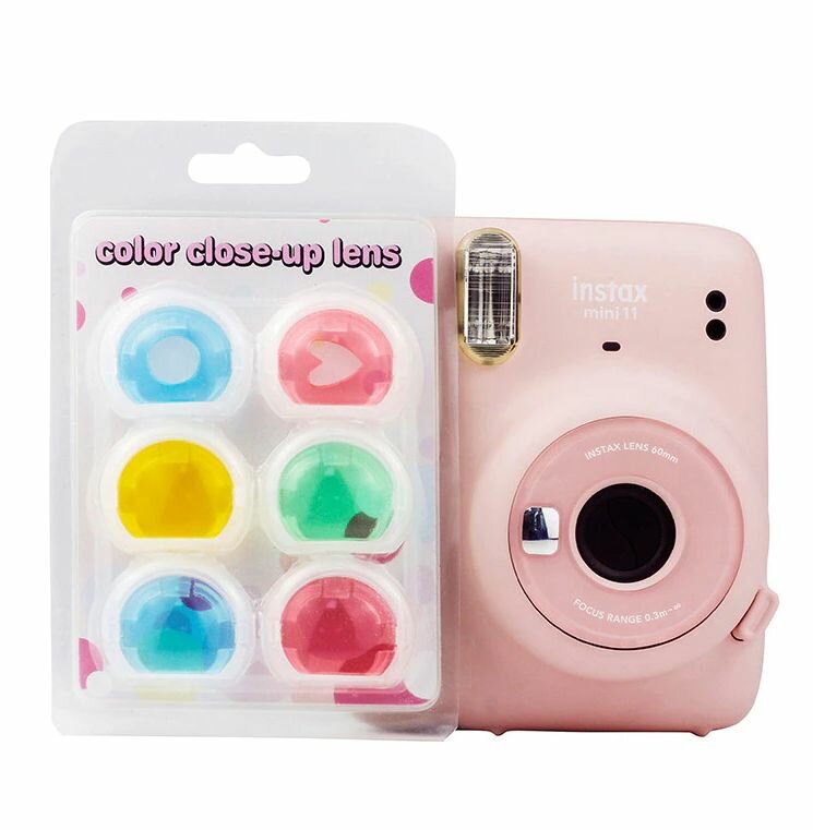 Фильтр для фотоаппарата Instax Mini 11. Набор 6 цветных объективов для мгновенной фотокамеры Fujifilm