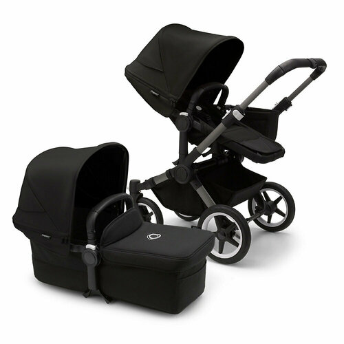 Коляска 2в1 Bugaboo Donkey 5 Mono Graphite, цвет Midnight Black коляска 2 в1 bugaboo donkey 5 mineral mono complete black taupe 100000029