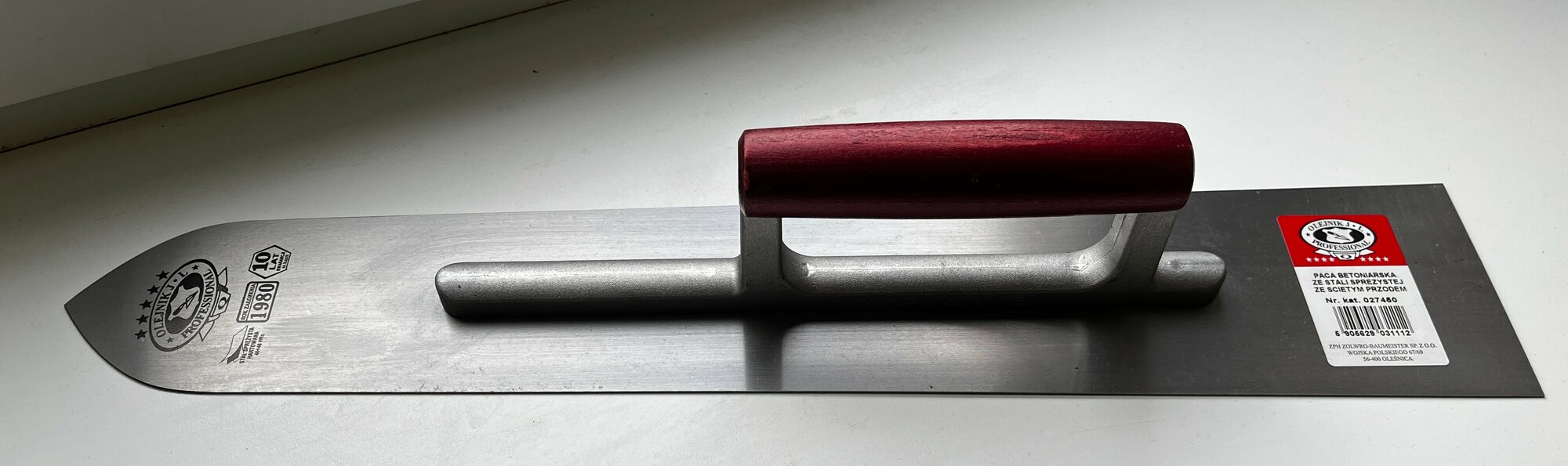 Гладилка / кельма-меч OLEJNIK PROFESSIONAL 500х90 мм для пола — фото 1