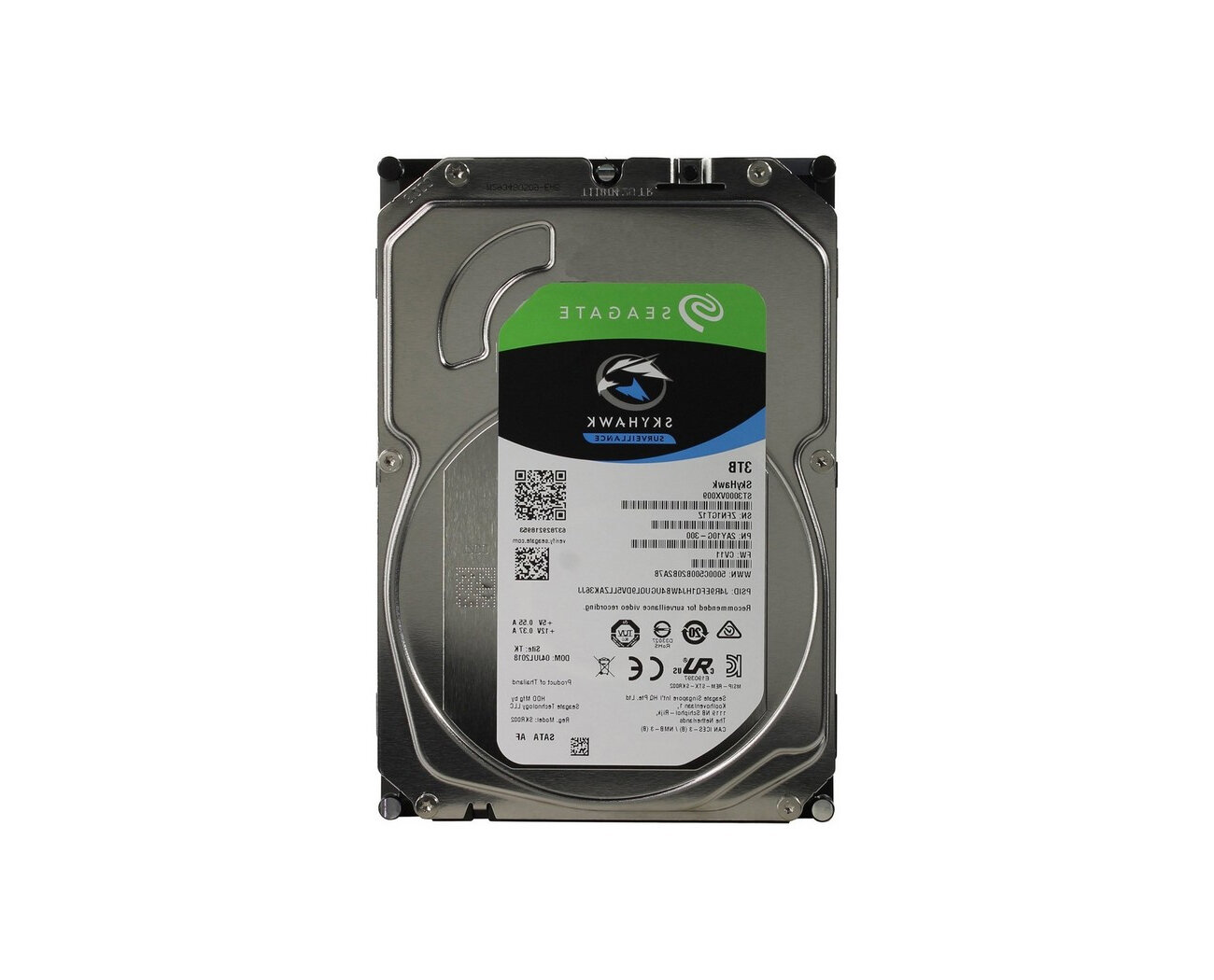 Жесткий HDD диск Cигейт СкайХавк (hdd 3.5) (O42676HZ) для систем видеонаблюдения 3 тб, интерфейс SATA 6 Гбит/с. Для видеорегистраторов.