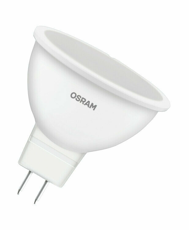 Лампа светодиод. (LED) с отраж. MR16 GU5.3 5Вт 350лм 3000К 36гр. 12В прозр. Osram