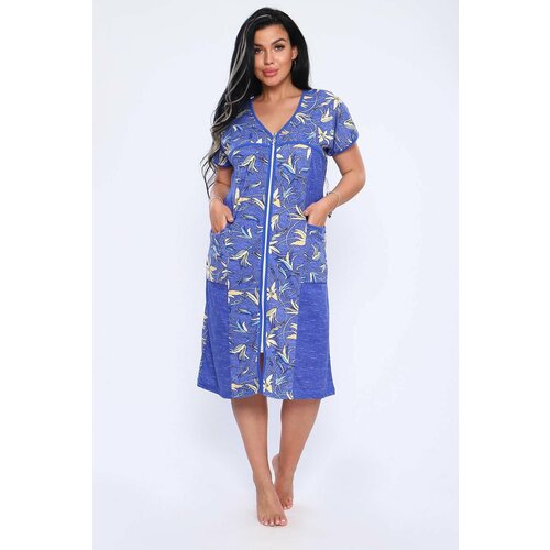 фото Халат натали, размер 58, синий
