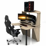 Геймерские игровые столы и кресла Геймерский компьютерный стол DX BIG PRO сонома - изображение