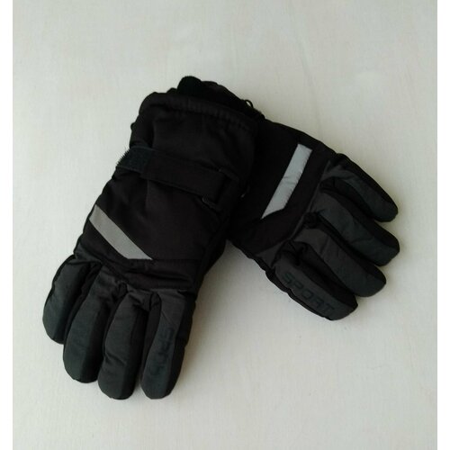 Перчатки , размер 6 8-10 лет, черный, серый