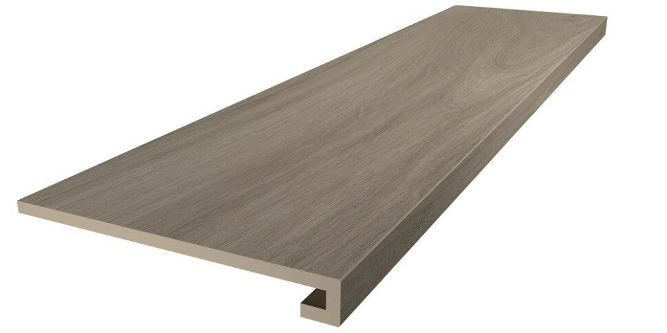 фото Керамогранит Kerama Marazzi Ступень клееная Монтиони коричневый светлый матовый обрезной 33x119,5x0,9 SG519020R\GCF