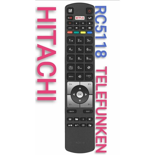 Пульт RC5118 для HITACHI/TELEFUNKEN телевизора /RC-5118 пульт cle 947 для hitachi хитачи хитаси телевизора